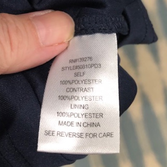 DANIEL Rainn Navy Flutter Sleeve Lace Babydoll Dress, Size Medium - Picture 14 of 16